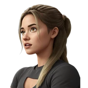realistic portrait of girl sticker