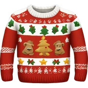 Christmas sweater sticker