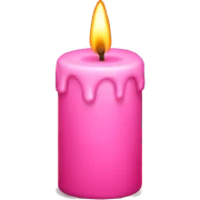 Pink candle  sticker