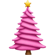 Pink Christmas tree  sticker