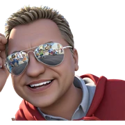 smiling boy in sunglasses sticker