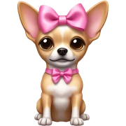 Chihuahua with pink bow sticker