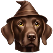 Labrador Retriver chocolate color looks like a wizard sticker