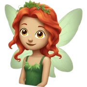 Fairy with red hair sticker