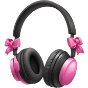 headphones with pink bows sticker