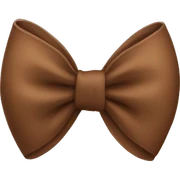 Brown bow sticker