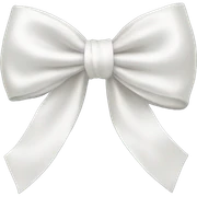 white satin bow sticker