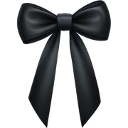Black bow sticker