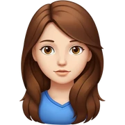 Chica con pelo largo y castaño  sticker