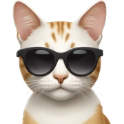 Cat with sunglasses sticker