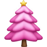 Pink Christmas tree sticker