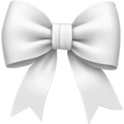 White bow on white bow sticker