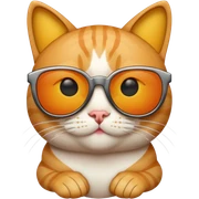 Cat with sunglasses sticker