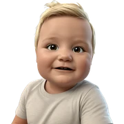 blonde boy looking at viewer sticker