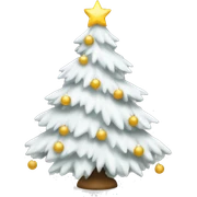 white christmas tree sticker