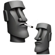 Moai smoking sticker