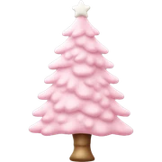 pastel pink christmas tree sticker