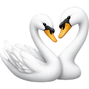 Swan couple love sticker