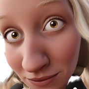 realistic close-up of girl sticker