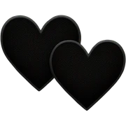 two black hearts💕 sticker