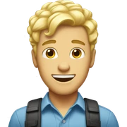 blonde hair guy who looks excited  sticker