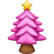 Pink Christmas tree sticker