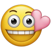 smiley with eyes as heart sticker