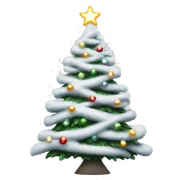 White Christmas tree sticker