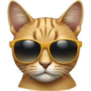 Cat with sunglasses sticker