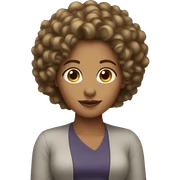 woman with curly hair sticker
