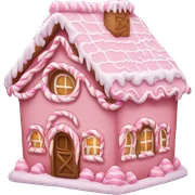 pink gingerbread house sticker