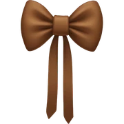 brown bow sticker
