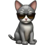 Cat with sunglasses sticker