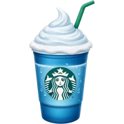 starbucks cup blue drink with cold foam sticker