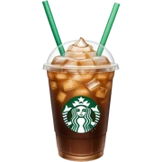 Starbuck ice coffee with ice cubes sticker