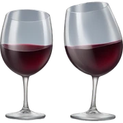 red wine glass cheering sticker
