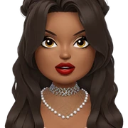 elegant dark-skinned beauty portrait sticker