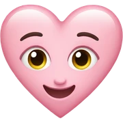 Light Pink heart sticker