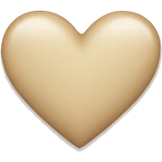 Beige heart  sticker