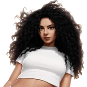 dark-skinned girl in white shirt sticker
