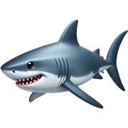 Shark with a top hat sticker