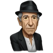 Leonard cohen sticker