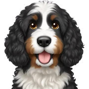 Bernedoodle Emoji sticker