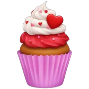 Valentine’s Day cupcake sticker