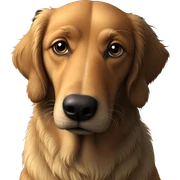 realistic indoor dog portrait sticker