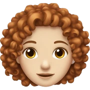 curly red to brown hair ,pale girl with hazel eyes sticker