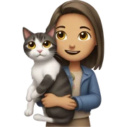 CAT AND GIRL sticker
