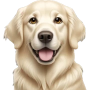 Creme White golden Retriever  sticker