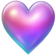 Iridescent heart sticker