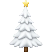 White Christmas tree sticker